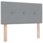 vidaXL Posteľ s boxspringom a matracom a LED Svetlosivá 90 x 190 cm – Obrázok 3