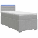 vidaXL Posteľ boxspring s matracom Svetlosivá 80 x 200 cm Látka