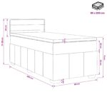 vidaXL Posteľ boxspring s matracom Svetlosivá 80 x 200 cm Látka – Obrázok 11