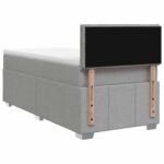 vidaXL Posteľ boxspring s matracom Svetlosivá 80 x 200 cm Látka – Obrázok 7