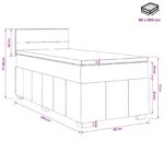 vidaXL Posteľ boxspring s matracom Tmavosivá 80 x 200 cm Látka – Obrázok 11