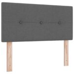 vidaXL Posteľ boxspring s matracom Tmavosivá 80 x 200 cm Látka – Obrázok 3