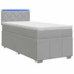 vidaXL Posteľ boxspring s matracom Svetlosivá 80 x 200 cm Látka