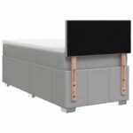 vidaXL Posteľ boxspring s matracom Svetlosivá 80 x 200 cm Látka – Obrázok 7