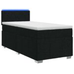 vidaXL Posteľ boxspring s matracom Čierna 80 x 200 cm Látka