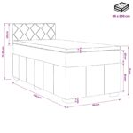 vidaXL Posteľ boxspring s matracom Čierna 80 x 200 cm Látka – Obrázok 11