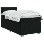 vidaXL Posteľ boxspring s matracom Čierna 80 x 200 cm Látka – Obrázok 2