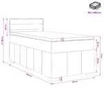 vidaXL Posteľ boxspring s matracom Tmavosivá 90 x 190 cm Látka – Obrázok 11