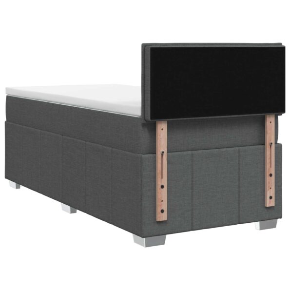 vidaXL Posteľ boxspring s matracom Tmavosivá 90 x 190 cm Látka – Obrázok 7