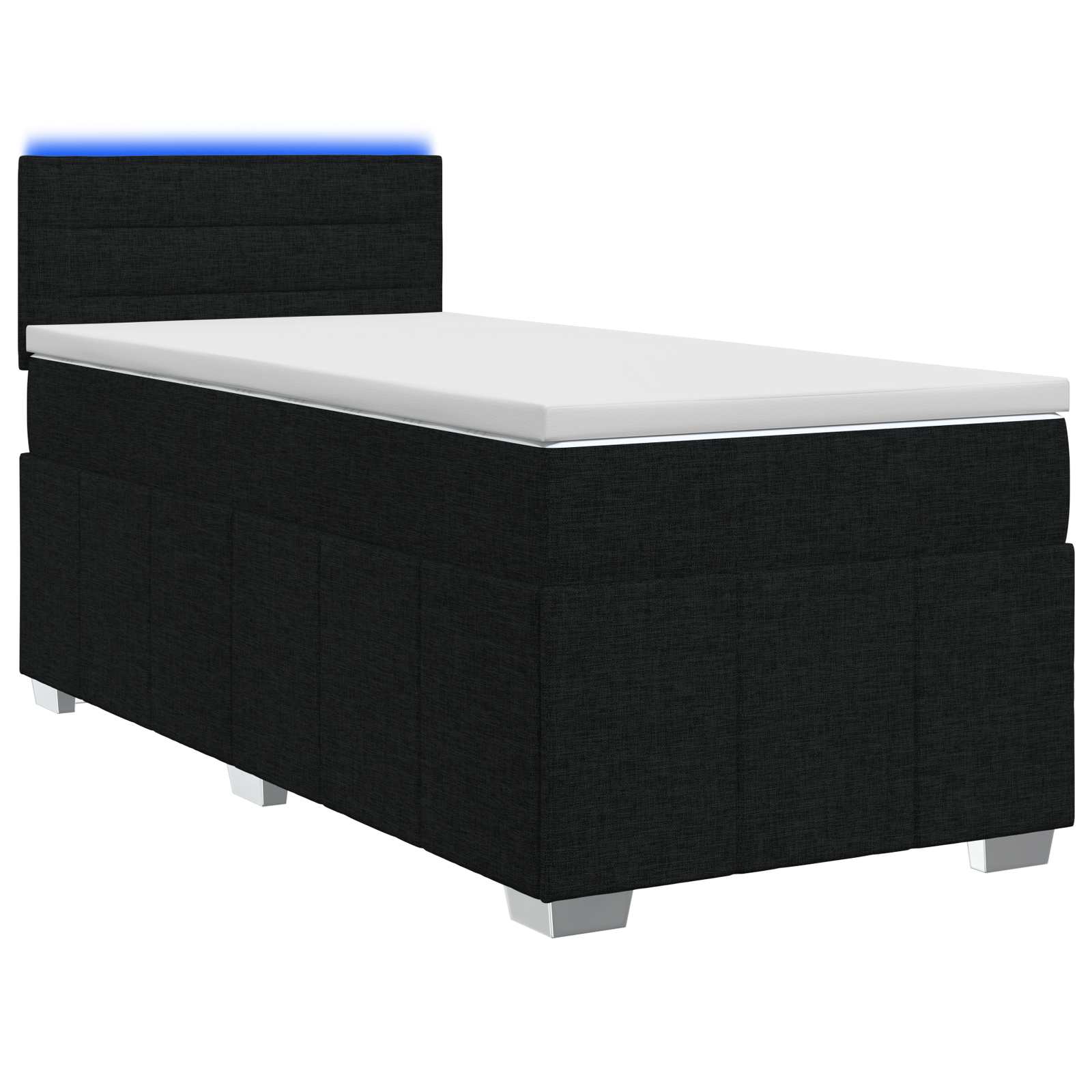 3452560_1.jpg vidaXL Posteľ boxspring s matracom Čierna 90 x 190 cm Látka – Obrázok 1