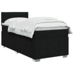 vidaXL Posteľ boxspring s matracom Čierna 90 x 190 cm Látka – Obrázok 2