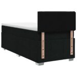 vidaXL Posteľ boxspring s matracom Čierna 90 x 190 cm Látka – Obrázok 7