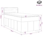 vidaXL Posteľ boxspring s matracom Čierna 90 x 200 cm Látka – Obrázok 11