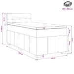 vidaXL Posteľ boxspring s matracom Čierna 100 x 200 cm Látka – Obrázok 11