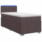 vidaXL Posteľ boxspring s matracom Tmavohnedá 100 x 200 cm Látka