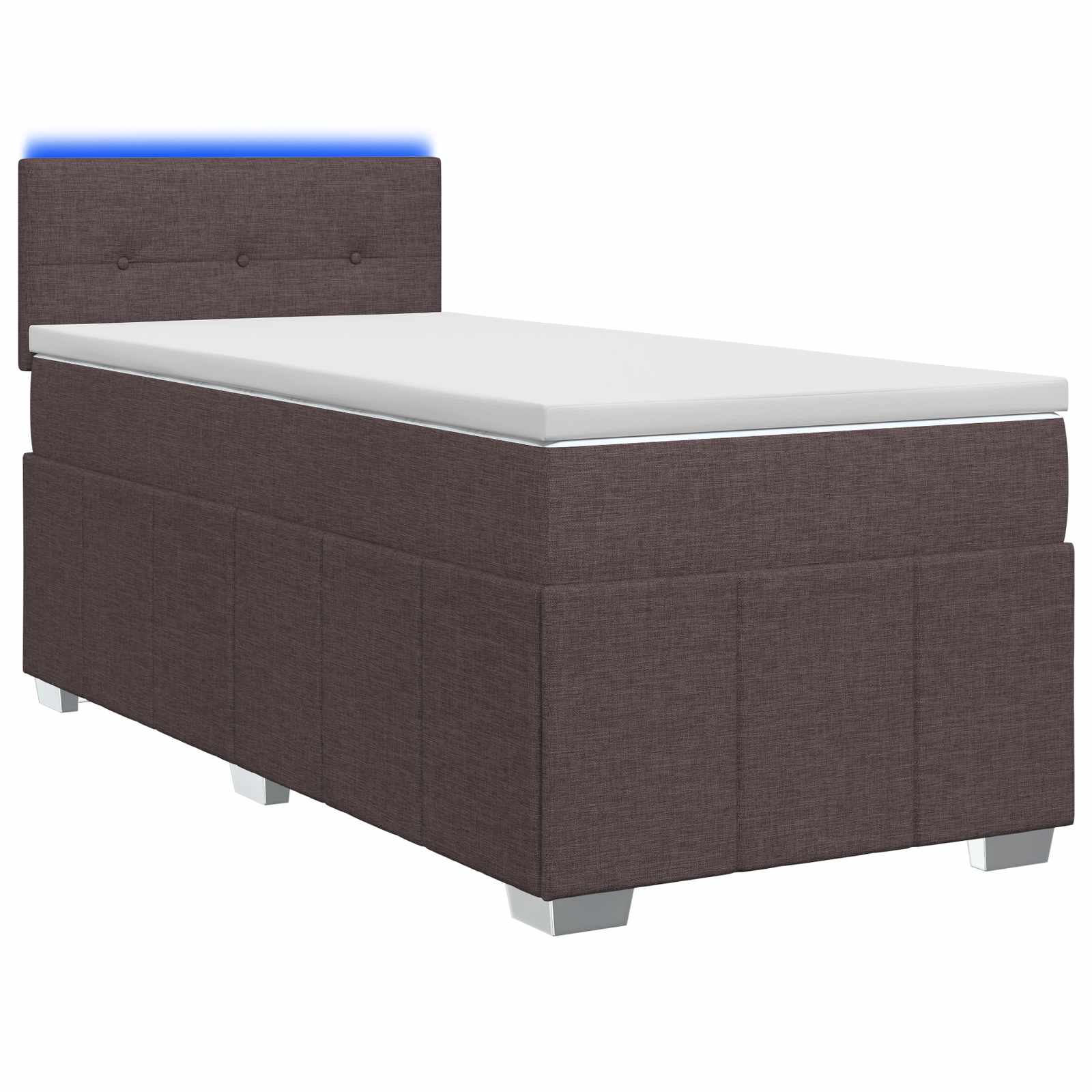 3452610_1.jpg vidaXL Posteľ boxspring s matracom Tmavohnedá 100 x 200 cm Látka – Obrázok 1