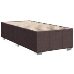 vidaXL Posteľ boxspring s matracom Tmavohnedá 100 x 200 cm Látka – Obrázok 4