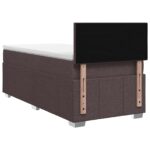 vidaXL Posteľ boxspring s matracom Tmavohnedá 100 x 200 cm Látka – Obrázok 7