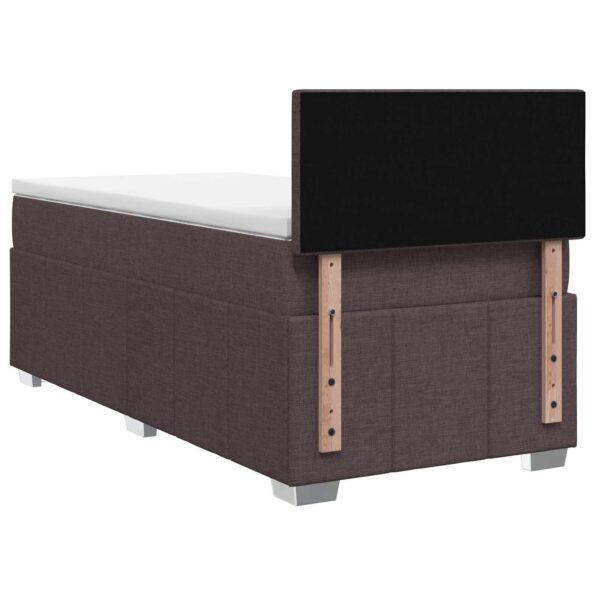 vidaXL Posteľ boxspring s matracom Tmavohnedá 100 x 200 cm Látka – Obrázok 7