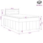 vidaXL Posteľ boxspring s matracom Čierna 120 x 190 cm Látka – Obrázok 11