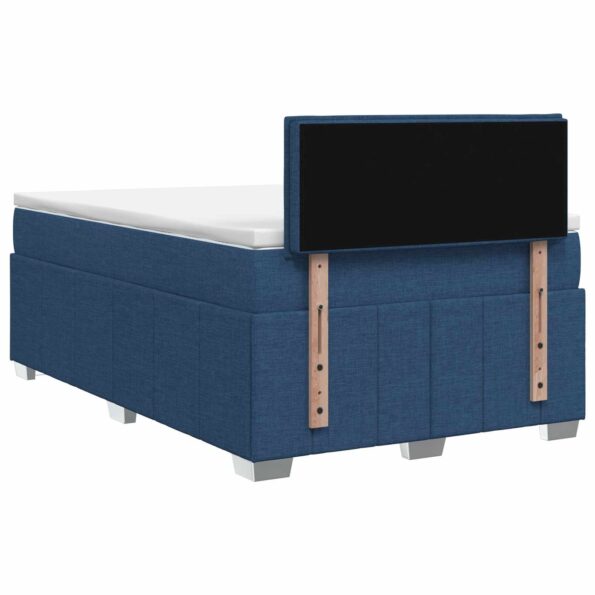 vidaXL Posteľ boxspring s matracom Modrá 120 x 190 cm Látka – Obrázok 7