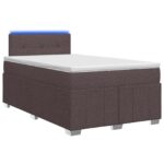 vidaXL Posteľ boxspring s matracom Tmavohnedá 120 x 190 cm Látka