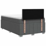 vidaXL Posteľ boxspring s matracom Tmavosivá 120 x 190 cm Látka – Obrázok 7