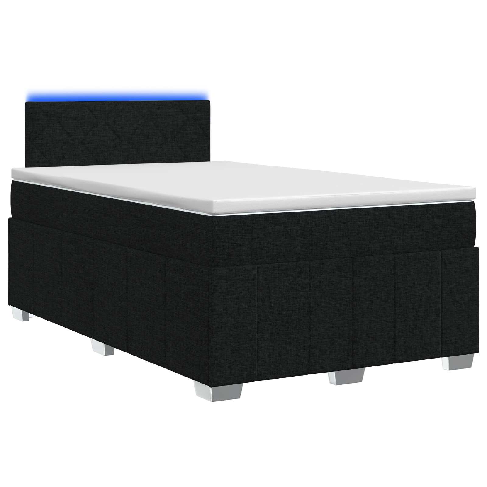 3452637_1.jpg vidaXL Posteľ boxspring s matracom Čierna 120 x 190 cm Látka – Obrázok 1