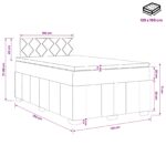 vidaXL Posteľ boxspring s matracom Čierna 120 x 190 cm Látka – Obrázok 11