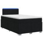 vidaXL Posteľ boxspring s matracom Čierna 120 x 200 cm Látka