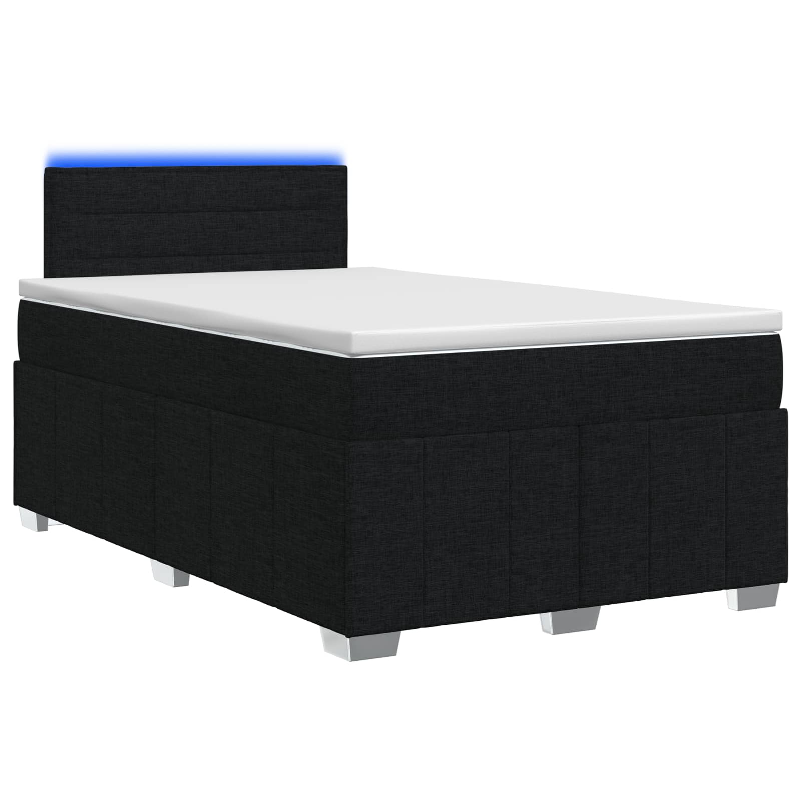 3452644_1.jpg vidaXL Posteľ boxspring s matracom Čierna 120 x 200 cm Látka – Obrázok 1