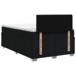 vidaXL Posteľ boxspring s matracom Čierna 120 x 200 cm Látka – Obrázok 7