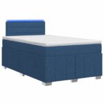 vidaXL Posteľ boxspring s matracom Modrá 120 x 200 cm Látka