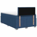 vidaXL Posteľ boxspring s matracom Modrá 120 x 200 cm Látka – Obrázok 7
