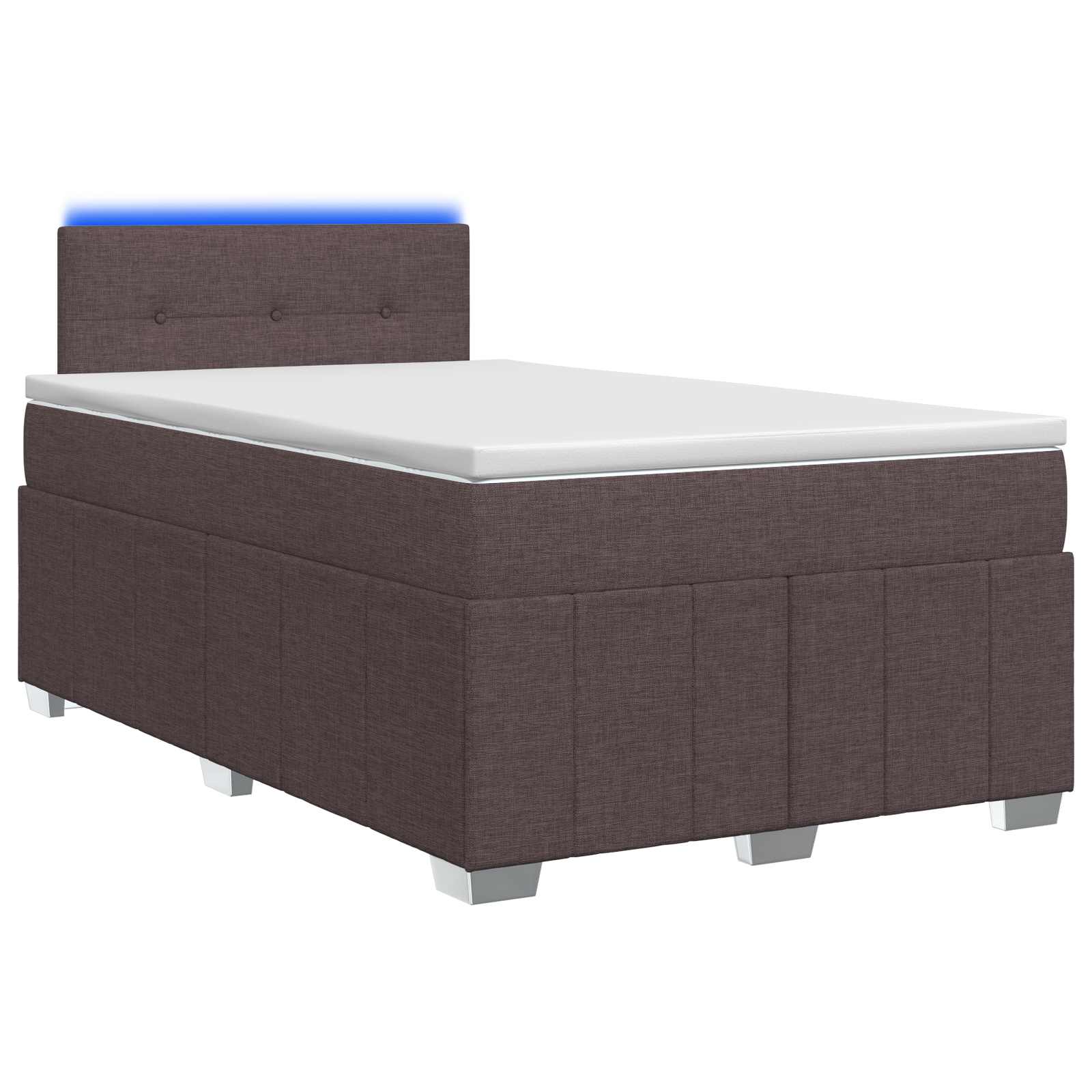 3452652_1.jpg vidaXL Posteľ boxspring s matracom Tmavohnedá 120 x 200 cm Látka – Obrázok 1