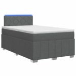 vidaXL Posteľ boxspring s matracom Tmavosivá 120 x 200 cm Látka