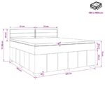 vidaXL Posteľ boxspring s matracom Krémová 140 x 190 cm Látka – Obrázok 11