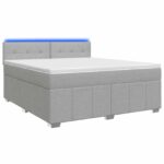 vidaXL Posteľ boxspring s matracom Svetlosivá 140 x 190 cm Látka