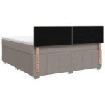 vidaXL Posteľ boxspring s matracom Sivohnedá 140 x 190 cm Látka – Obrázok 7