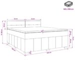 vidaXL Posteľ boxspring s matracom Krémová 140 x 190 cm Látka – Obrázok 11