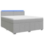vidaXL Posteľ boxspring s matracom Svetlosivá 140 x 200 cm Látka