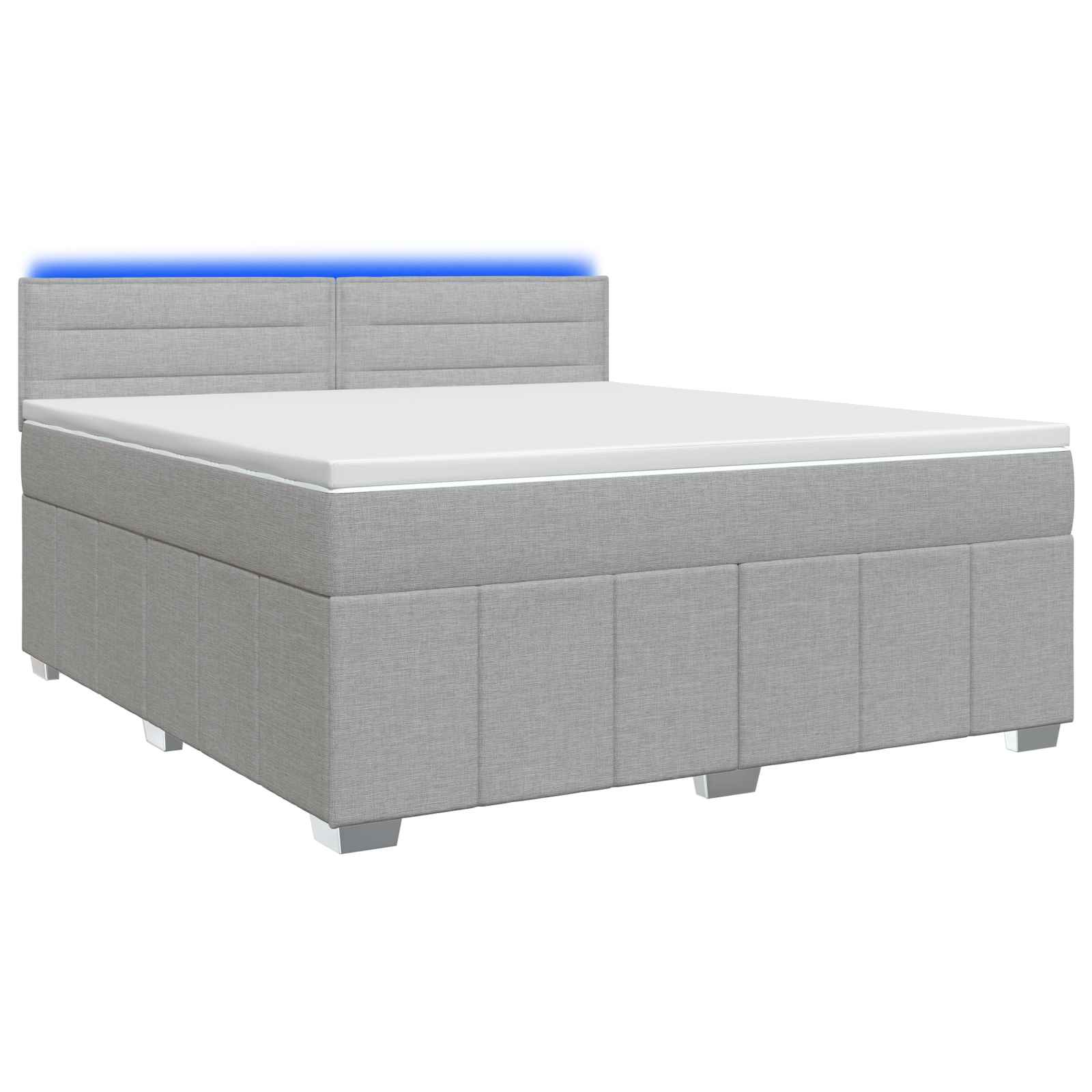 3452684_1.jpg vidaXL Posteľ boxspring s matracom Svetlosivá 140 x 200 cm Látka – Obrázok 1