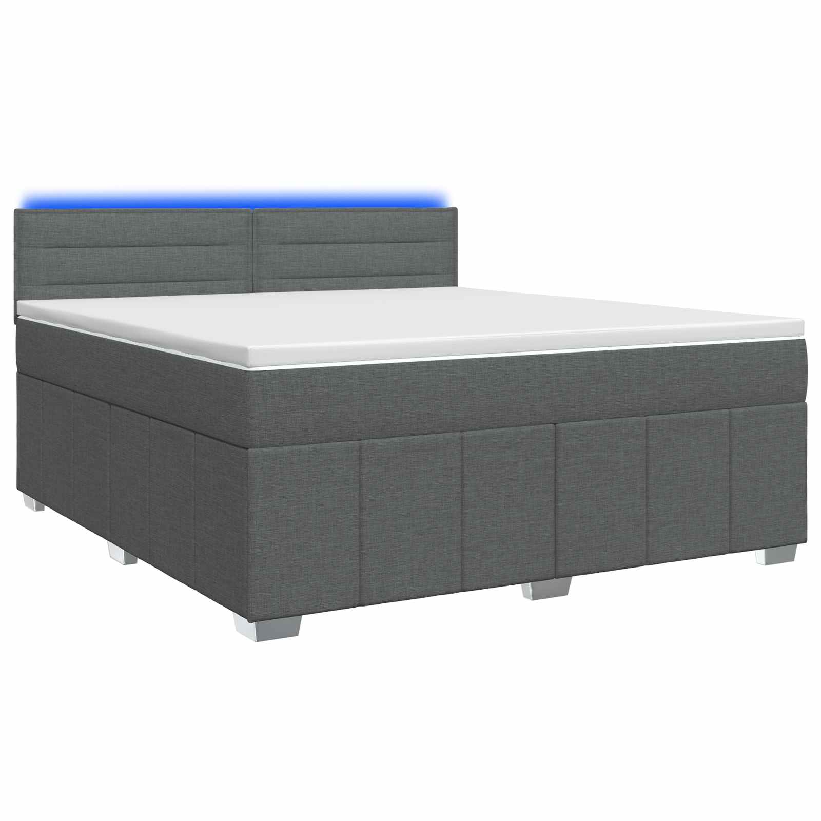 3452685_1.jpg vidaXL Posteľ boxspring s matracom Tmavosivá 140 x 200 cm Látka – Obrázok 1