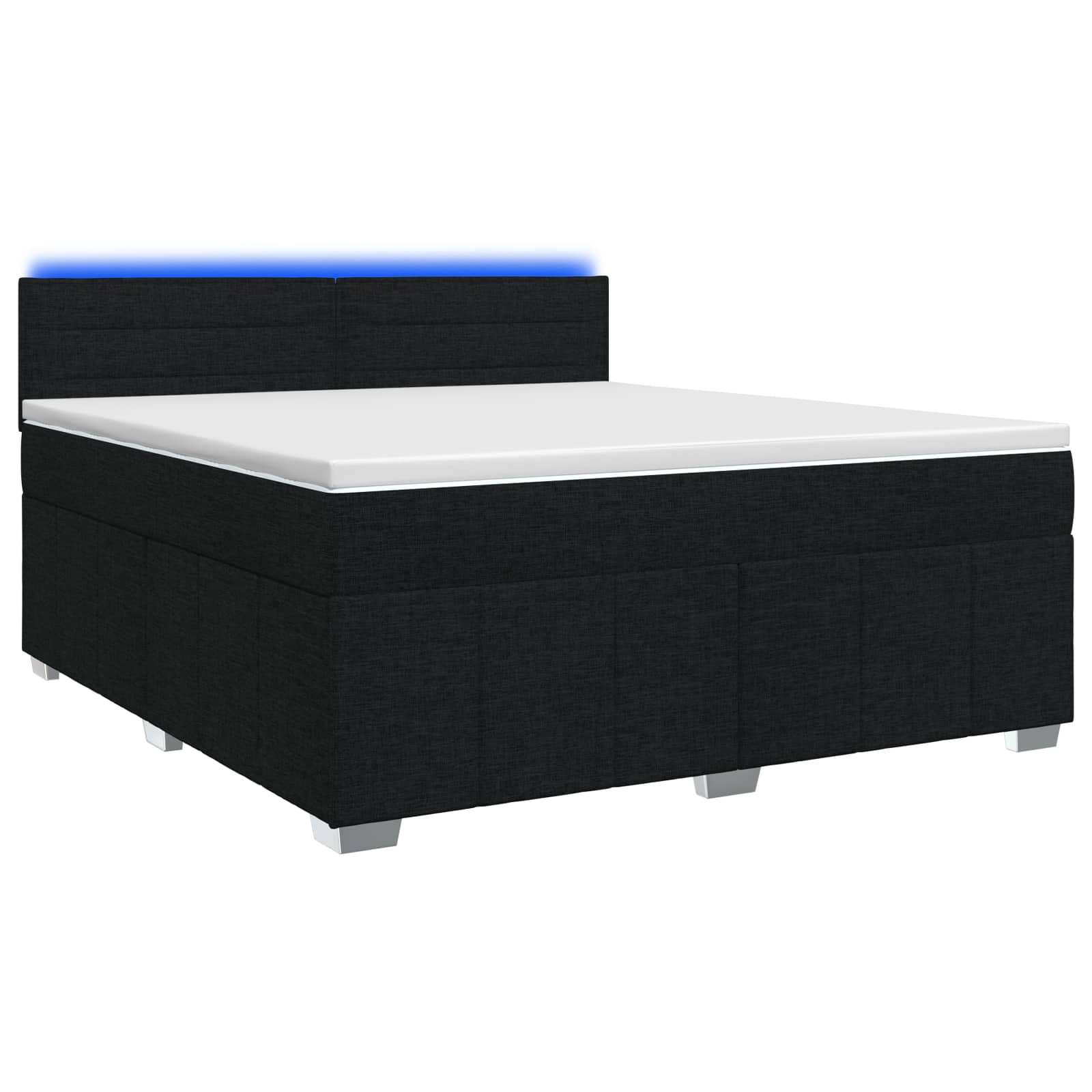 3452686_1.jpg vidaXL Posteľ boxspring s matracom Čierna 140 x 200 cm Látka – Obrázok 1