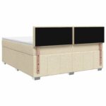 vidaXL Posteľ boxspring s matracom Krémová 140 x 200 cm Látka – Obrázok 7