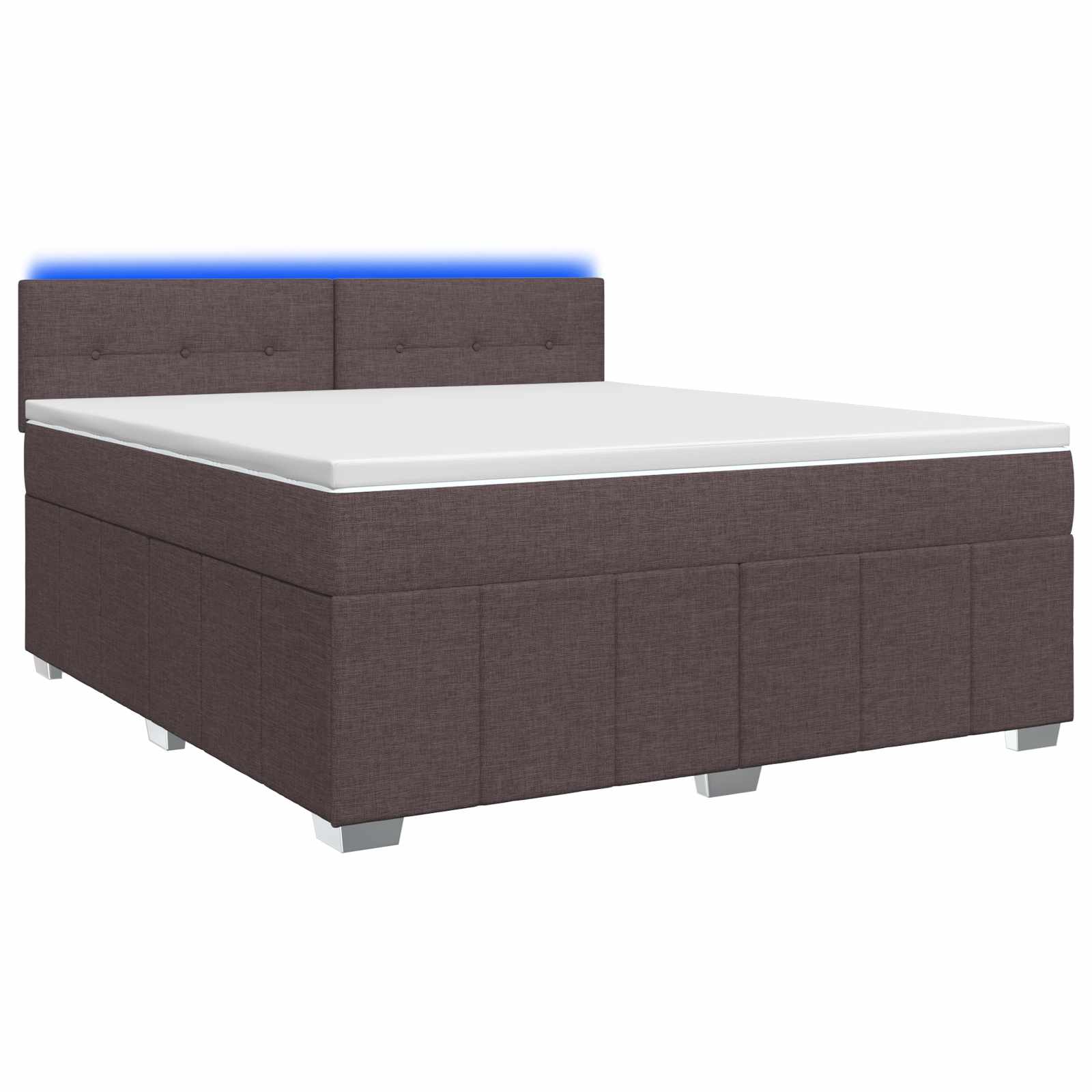3452694_1.jpg vidaXL Posteľ boxspring s matracom Tmavohnedá 140 x 200 cm Látka – Obrázok 1