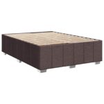 vidaXL Posteľ boxspring s matracom Tmavohnedá 140 x 200 cm Látka – Obrázok 4