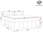 vidaXL Posteľ boxspring s matracom Krémová 140 x 200 cm Látka – Obrázok 11