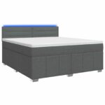 vidaXL Posteľ boxspring s matracom Tmavosivá 160 x 200 cm Látka