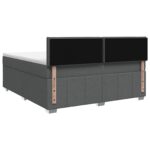vidaXL Posteľ boxspring s matracom Tmavosivá 160 x 200 cm Látka – Obrázok 7